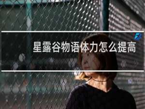 星露谷物语体力怎么提高
