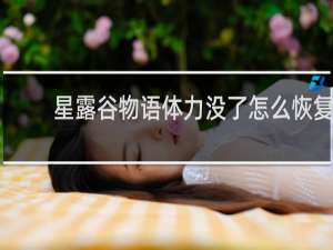 星露谷物语体力没了怎么恢复