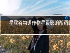 星露谷物语作物星级影响酿酒吗