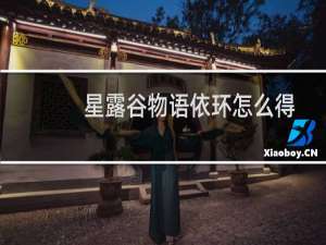 星露谷物语依环怎么得