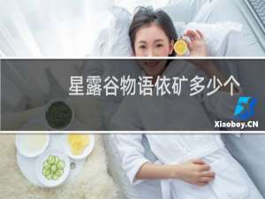 星露谷物语依矿多少个