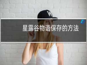 星露谷物语保存的方法