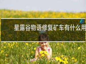 星露谷物语修复矿车有什么用