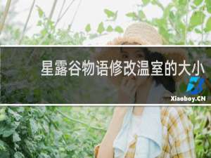 星露谷物语修改温室的大小