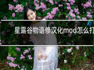 星露谷物语修汉化mod怎么打