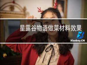 星露谷物语做菜材料效果