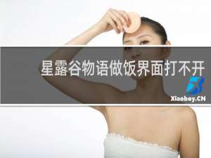 星露谷物语做饭界面打不开