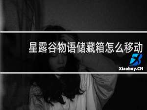 星露谷物语储藏箱怎么移动