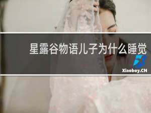 星露谷物语儿子为什么睡觉