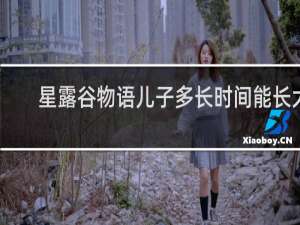 星露谷物语儿子多长时间能长大