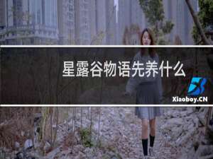星露谷物语先养什么