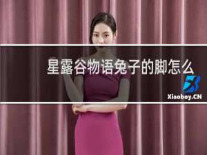 星露谷物语兔子的脚怎么