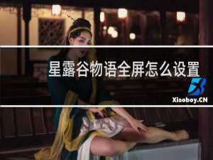 星露谷物语全屏怎么设置