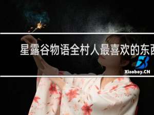 星露谷物语全村人最喜欢的东西