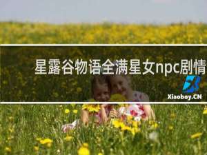 星露谷物语全满星女npc剧情