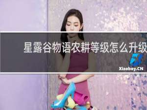 星露谷物语农耕等级怎么升级