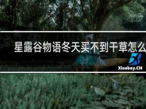 星露谷物语冬天买不到干草怎么办