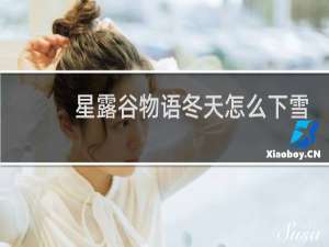 星露谷物语冬天怎么下雪