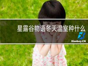 星露谷物语冬天温室种什么