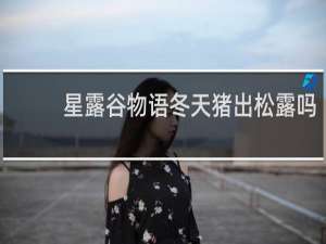 星露谷物语冬天猪出松露吗