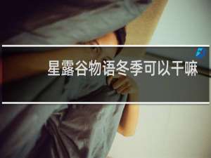 星露谷物语冬季可以干嘛