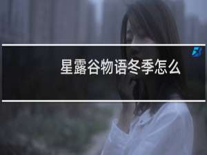 星露谷物语冬季怎么