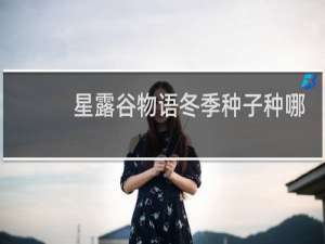 星露谷物语冬季种子种哪