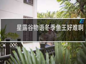 星露谷物语冬季鱼王好难啊