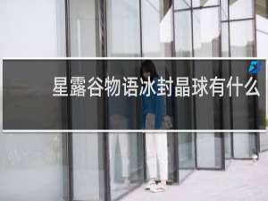 星露谷物语冰封晶球有什么