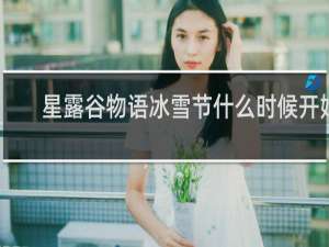 星露谷物语冰雪节什么时候开始