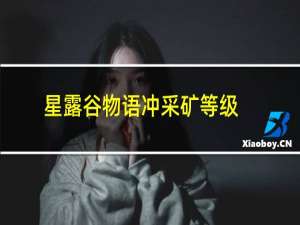 星露谷物语冲采矿等级