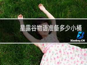 星露谷物语准备多少小桶