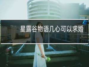 星露谷物语几心可以求婚