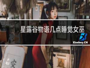 星露谷物语几点睡觉女巫