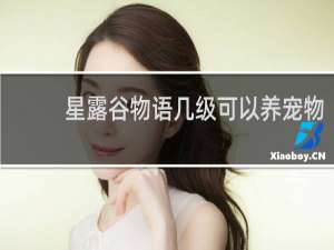 星露谷物语几级可以养宠物