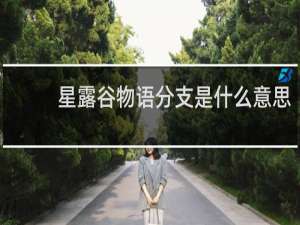 星露谷物语分支是什么意思