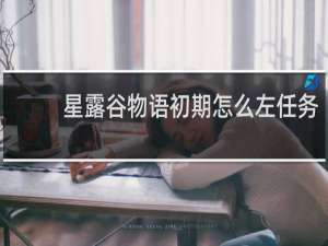 星露谷物语初期怎么左任务