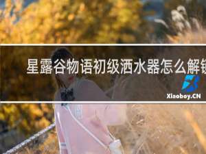 星露谷物语初级洒水器怎么解锁