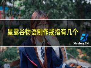 星露谷物语制作戒指有几个