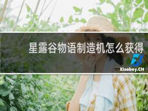 星露谷物语制造机怎么获得