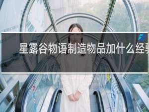 星露谷物语制造物品加什么经验