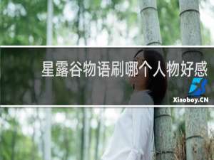 星露谷物语刷哪个人物好感