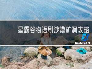 星露谷物语刷沙漠矿洞攻略