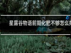 星露谷物语前期化肥不够怎么办