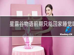 星露谷物语前期只能回家睡觉吗