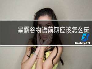 星露谷物语前期应该怎么玩