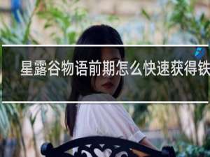 星露谷物语前期怎么快速获得铁锭