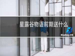 星露谷物语前期送什么