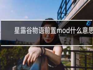 星露谷物语前置mod什么意思