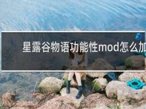 星露谷物语功能性mod怎么加